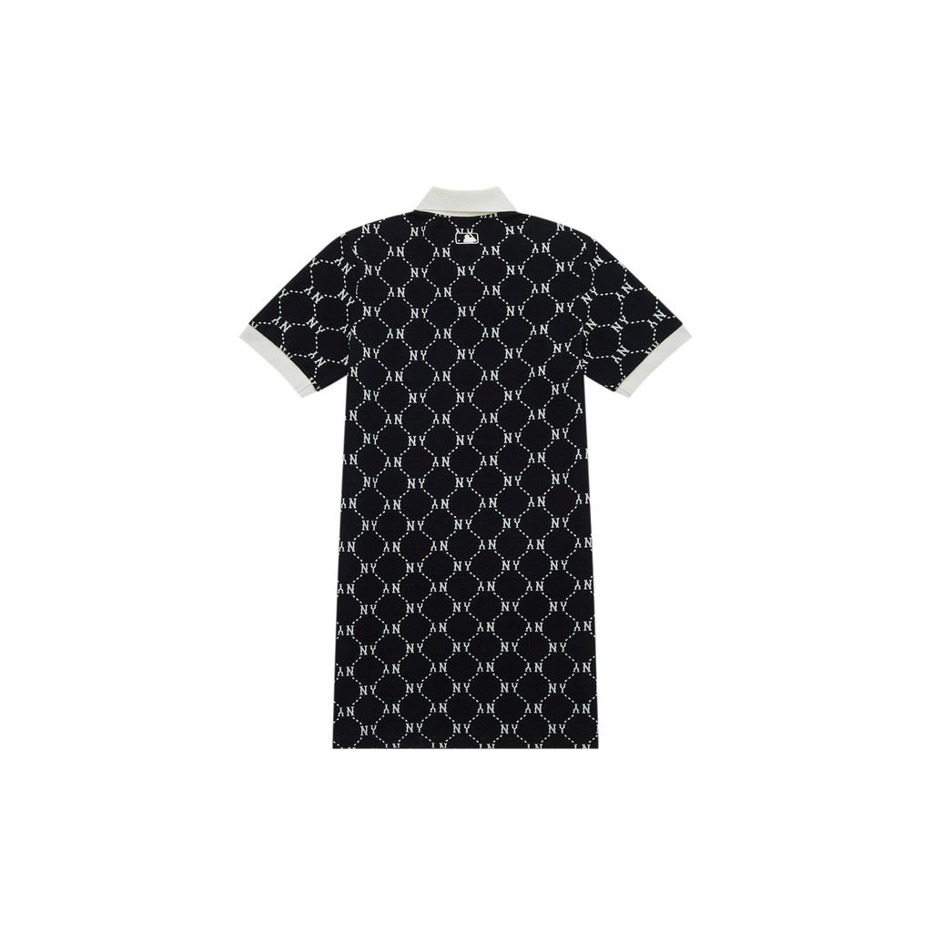 New MLB New York Yankees SS24 Short Sleeved Dress Women's Black 3FOPM0443-50BKS