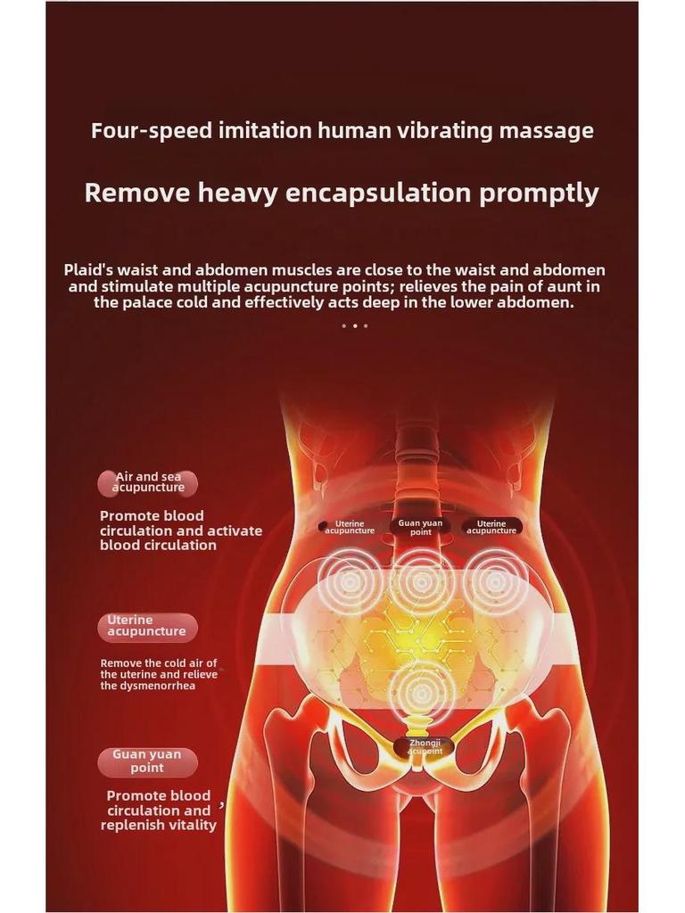 Ultra-Thin Rechargeable Menstrual Warming Belt with Vibration Massage