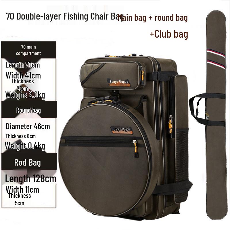 Thickened Waterproof Fishing Chair & Gear Backpack