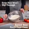 Fine Mesh Filter Stainless Steel Colander Solid Ring Base Kitchen Strainer Draining Basket  Kitchen