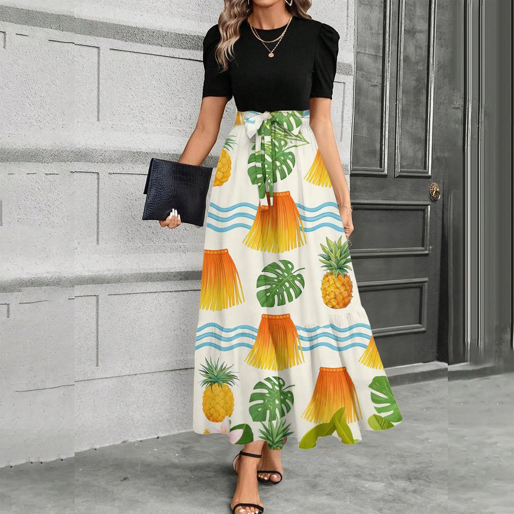 Women’s Summer Dress with Tropical Print Casual Maxi Dresses for Women Formal Dresses for Women Vacation Dress Sundresses for Women