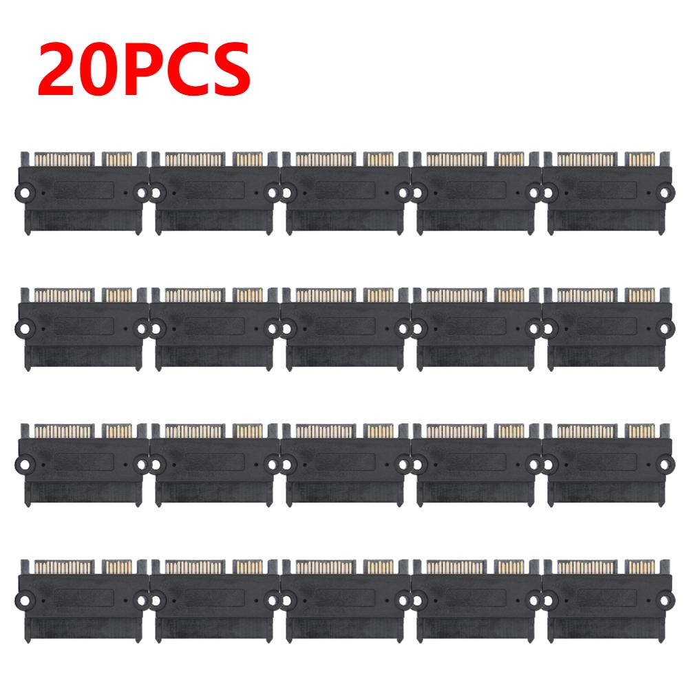 30-1pc SATA Male To Female Power Data Converter 22Pin 7+15 Male To Female Converter Head Power Data Adapter SATA To SATA Adapter