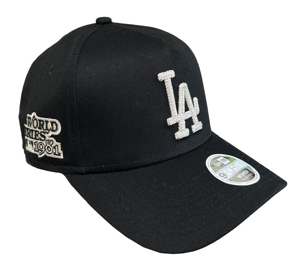 Cap CAP Hat 9FORTY LA Logo Shohei Otani Los Angeles Dodgers World Series 1981 Logo Adjustable Black [New Era] Women's [Used]