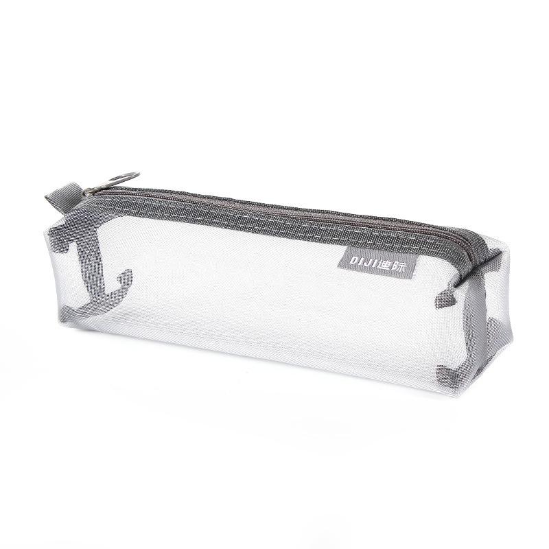 Triangle Mesh Pencil Case: Large Capacity, Transparent Nylon for Students