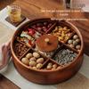 Wedding Dried Fruit Plate - Elegant Nine-Grid Glass Snack Box for Living Room