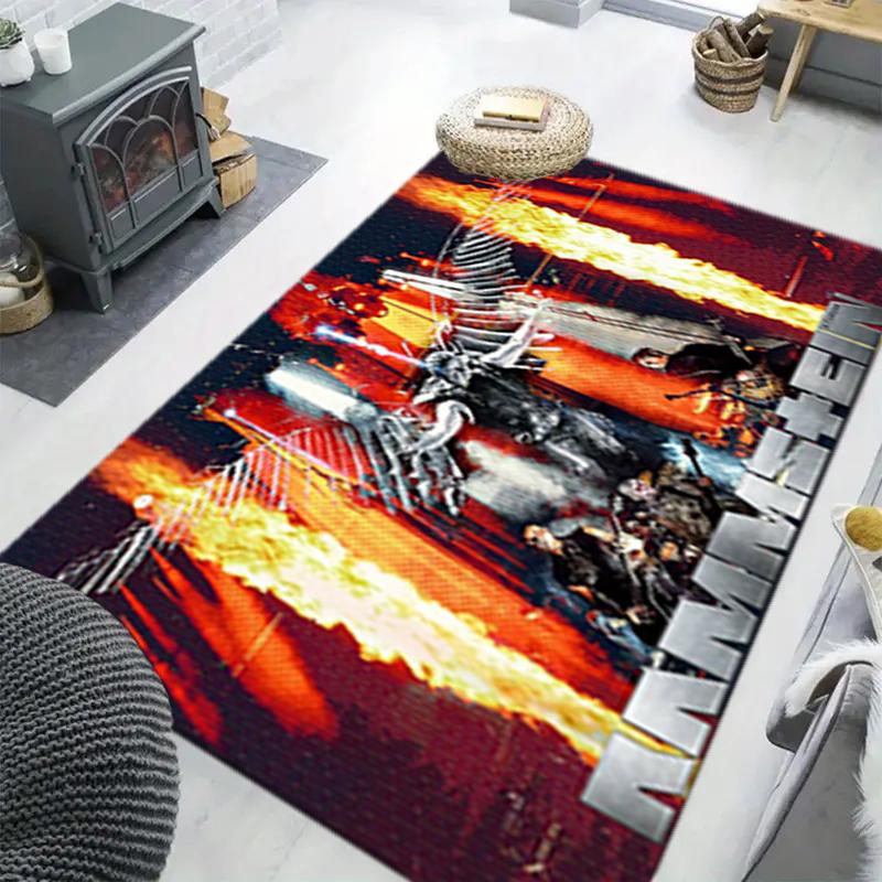1Pc Rammstein theme Printed rectangle carpet, home door mat, outdoor travel protection carpet A1