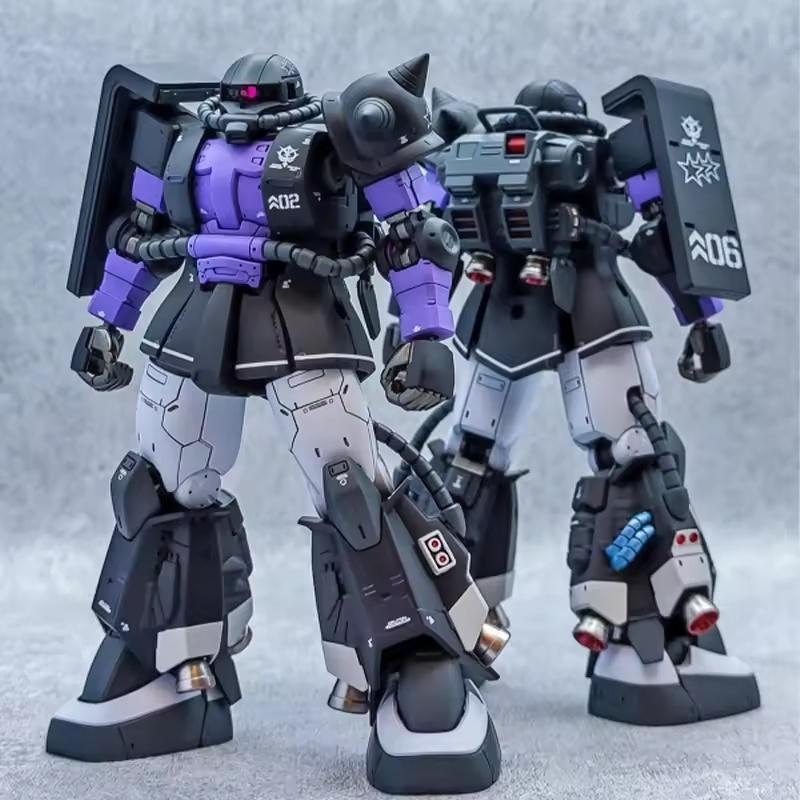 Black Sanrensei Zaku Hg Gto Mark Rabbit Mk-Ii Assemble Model Figures Mecha Toys Desktop Decorate Children Gifs Collectible 1/144 Kid Friendly
