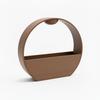 Brown Flowerpot with Watering System for Plants with a Stone Look