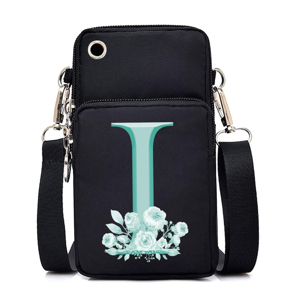 Crossbody Bag 26Alphabet Printed Letters Trend Shoulder Bag Mobile Phone Change Bag