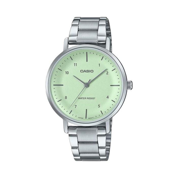 Casio LTP-VT03D-3B Women s Quartz Watch, Mint Green Metallic, Metal Band
