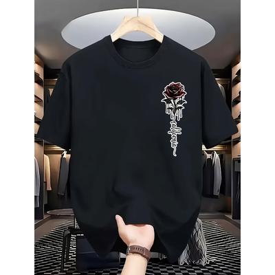 Europäische Größen Herren Mode Bedrucktes T-Shirt