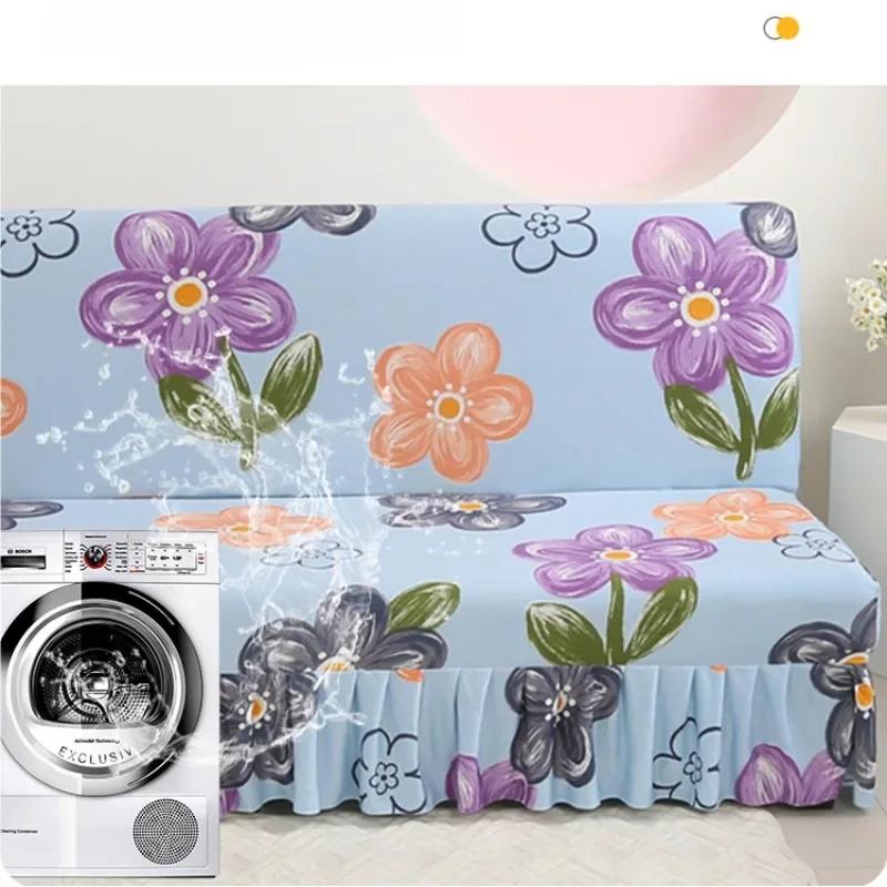 Elastic Sofa Bed Cover Armless Sofa Protector Home Decoration Couch Cover Simple Style Couch Slipcover Housses De Canapé