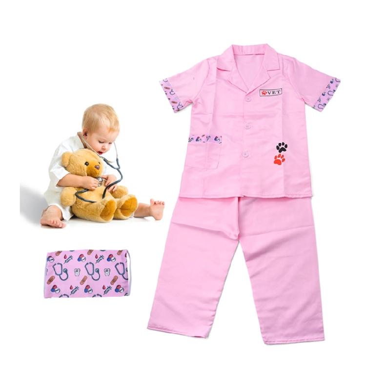 Kids Veterinarian Costume,Veterinarian Pretend Play Dressing Up Set Kids Animal Doctor Role Play Costume for Boys Girls