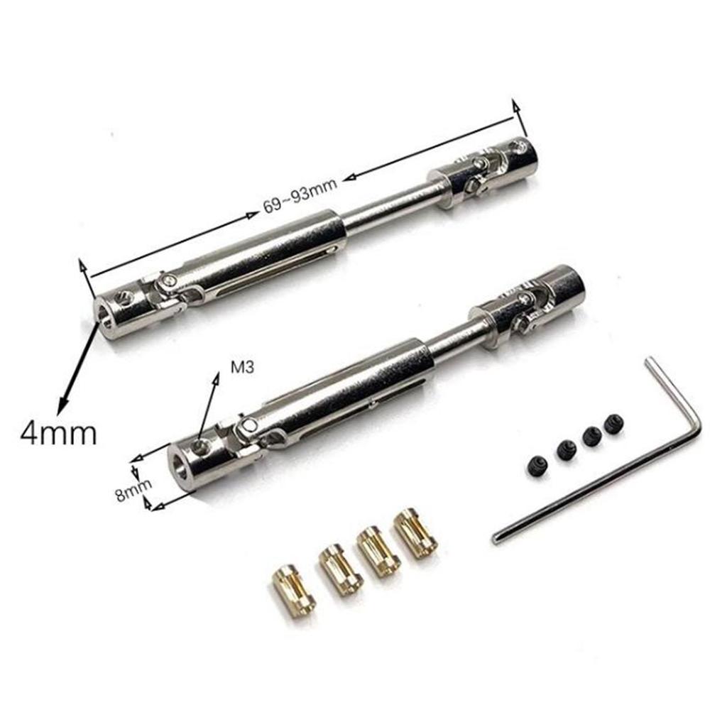 1/12 Scale Metal Front Rear Axle Drive Shaft Spare Parts Hobby Tool Modification for MN78 LC79 Hobby Car Crawler Vehicle