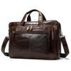 Genuine Leather Large Capacity Men's Briefcase: Handheld, Business & Commuting Document Bag