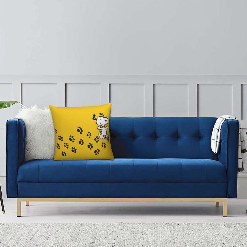 Custom Modern S-Snoopys Dog Paw Print Cushion Cover Polyester Pillow Case