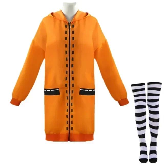 Anime Kakegurui Yomotsuki Runa Cosplay Kostuum Jas Jk School Meisjes Uniform Jas Hoodie Halloween Carnaval Kleding XXXL orange