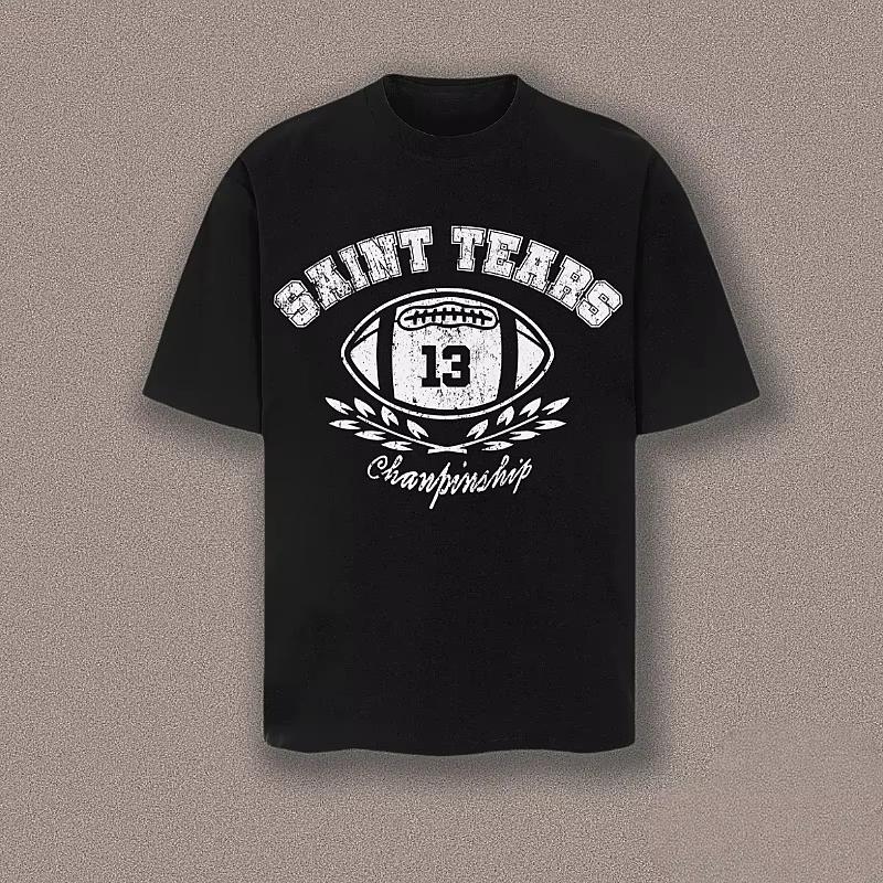 

2025 Summer Fashion trend Retro graphic printed T-shirt for men and women casual short-sleeved round-neck cotton top 01 4XL