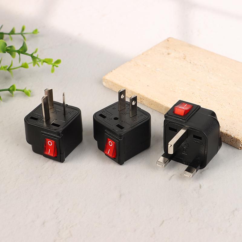 Univerzální americký US evropský UK EU AU cestovní elektrický adaptér zástrčky 10A/13A 250V elektrická zásuvka s vypínačem