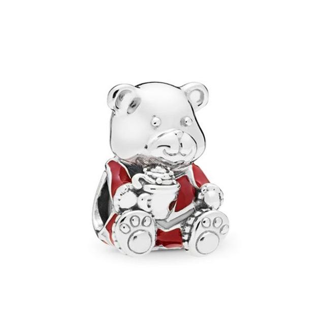 New Bunny Bear Castle Skull Diy Bead for Making Women Berloque Fit Original Charms 925 Sterling Silver Bracelet