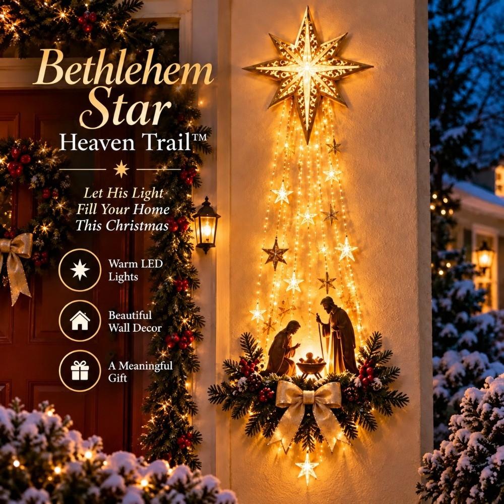 Snow Trail Shape Light-emitting Birth Scene Wall Decoration Christmas Wall Decor