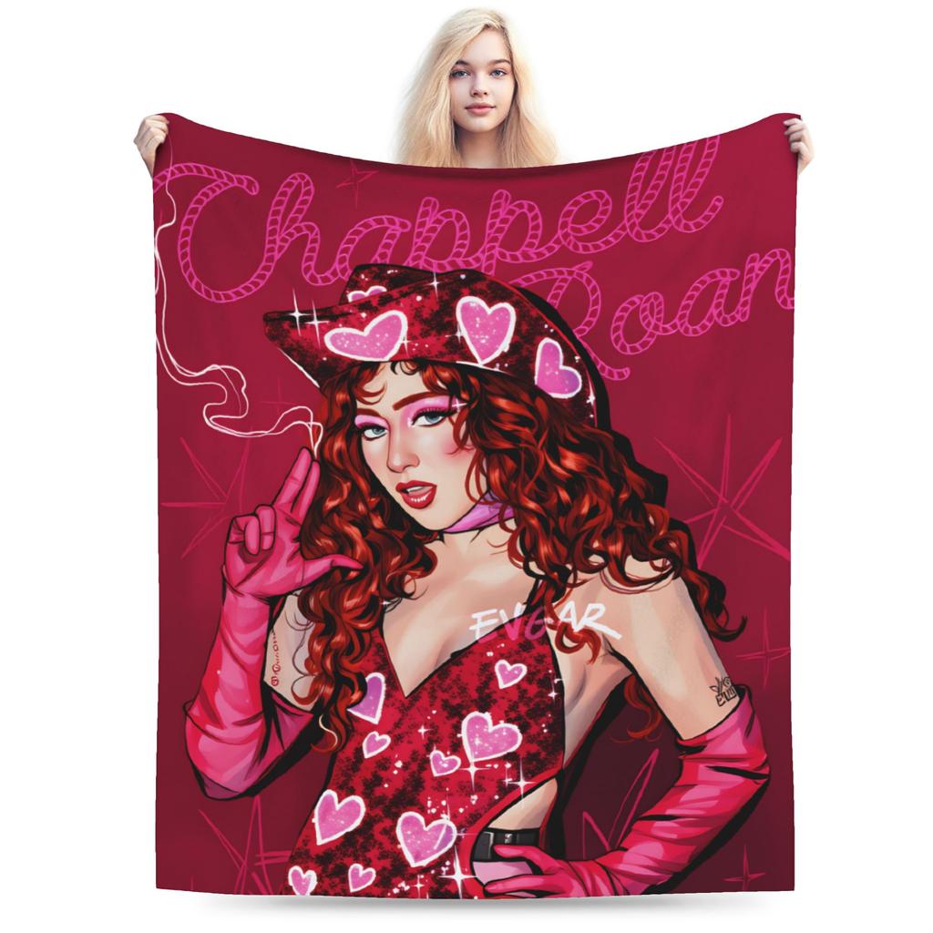 American Singer Chappell Roan Flannel Blanket Winter  Soft Throw Blanket for Child Home Decor Novelty Bedspread Sofa Bed Cover