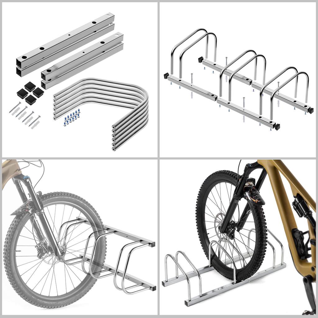 KADAX Steel Silver Bicycle Stand