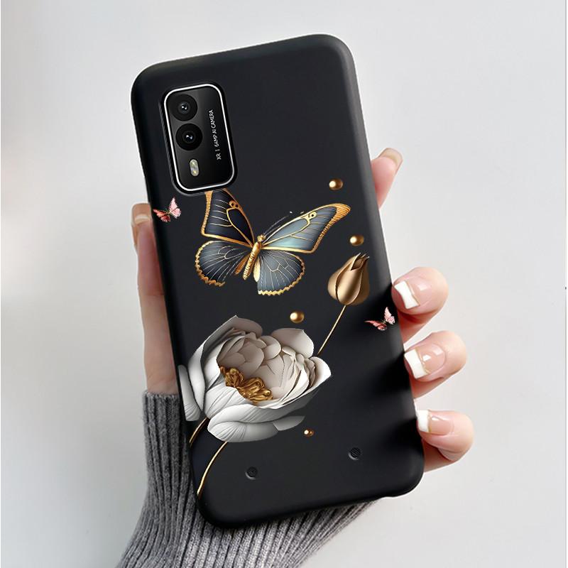 Printed Phone Case For Nokia XR21 Coque Capa Soft Silicone Black Shell Cover Cute Flower Cartoon Casing Fundas