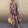 BITCED Fashion Summer Spring O-Neck Long Sleeve Casual Dresses