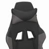 Gaming Chair with Massage Function Black and Gray Faux Leather