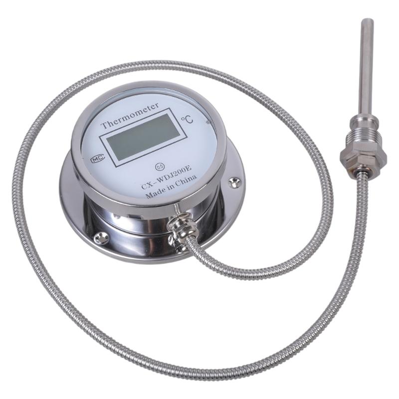 Industrial Digital Temperature Gauges Threaded Probes  System Heat Resistant Digital Thermometers Suitable for Boiler Line
