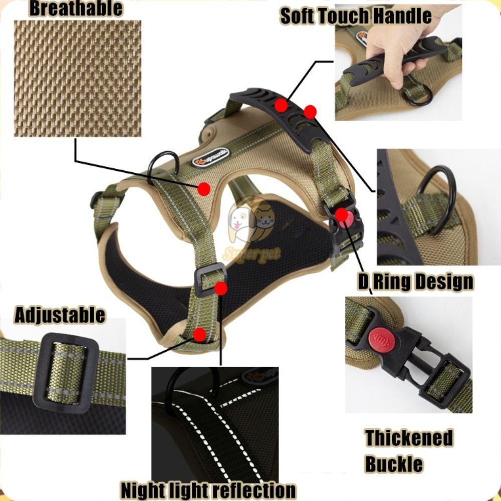 Lightweight Vest Type Dog Harness Adjustable No-Pull Chest Strap Dogs Accessories Daily Walk