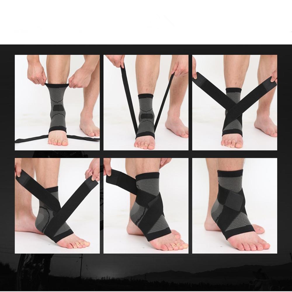 1pc Ankle Support Brace Compression Sleeve Foot Tendon Pain Relief Men & Women