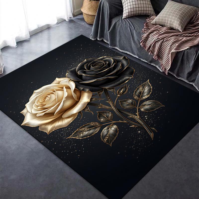 2025 New Rose Carpet Rug for Living Room Bedroom Home Sofa Decoration,Kids Play Non-slip Floor Mat