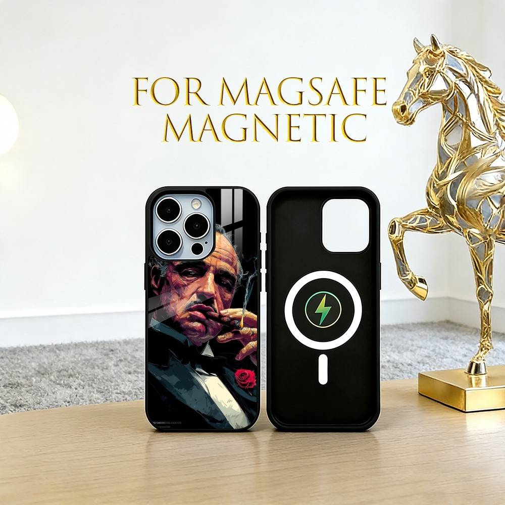 

Don Vito Corleone Phone Case For iPhone17,16,15,14,13,12,11 Plus,Pro Magnetic with Magsafe Wireless Charging iPhone17Pro