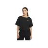 Nike Logo Print Cropped Round Neck Fitted Short Sleeve T-Shirt Women Tops Black DV7871-010
