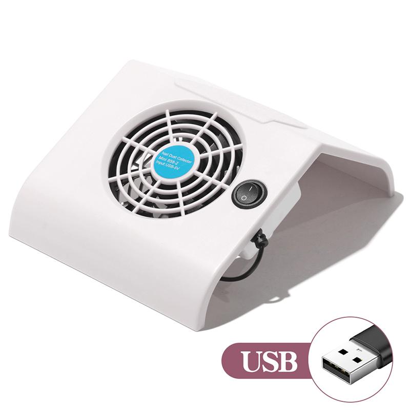 Mini Usb Nail Dust Collector Portable Nail Dust Extractor Nail Vacuum Cleaner Fan Filter Nail Art Manicure Tool Strong Power