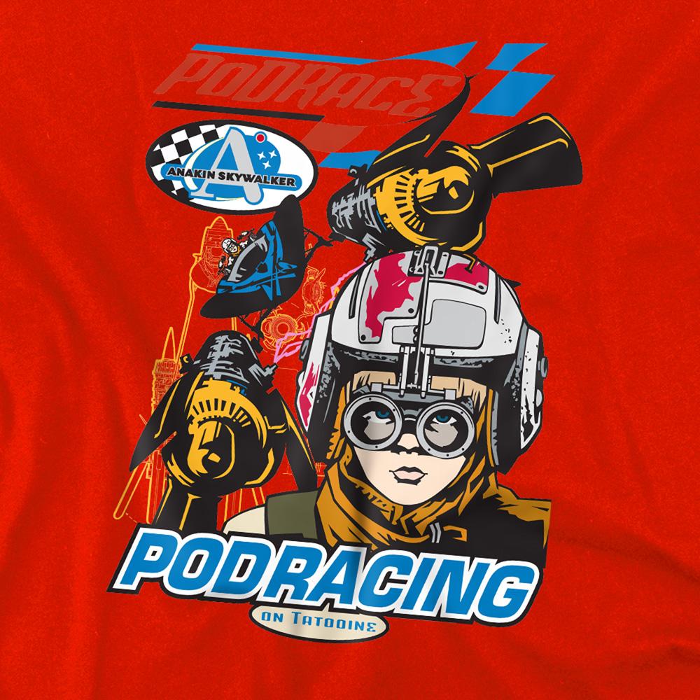 Star Wars Childrens/Kids Comic Pod Racing Anakin Skywalker Poster Heather Hoodie