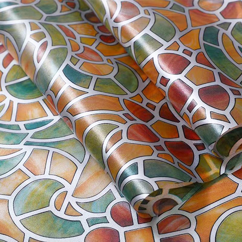 

Цветная матовая взрывозащищенная наклейка на стекло для ванной комнаты, пленка против света и подглядывания, самоклеящаяся бумага для стекла, оконная пленка 45X200CM