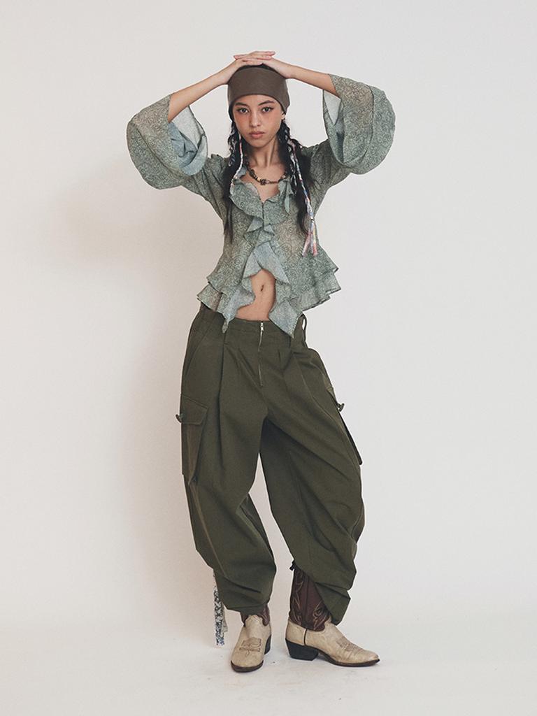 ASIF CALIE Overslash Cargo Pants Khaki