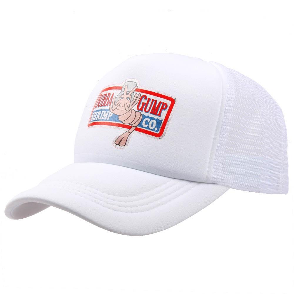 New Bill Curved Bubba Gump Shrimp Hat Red Cap Forrest Gump Halloween Costume