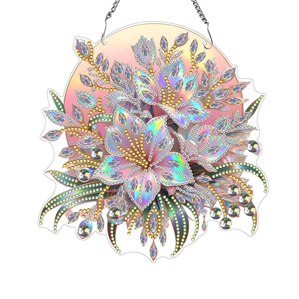 Acrylic Animal Shoes Flower Diamond Painting Hanging Pendant 5D DIY Diamond Painting Dots Pendant for Garden Window Decor