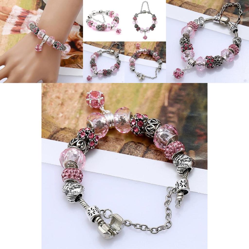 Fashion Crystal Bead Bracelet With Geometric Design For Women Gift