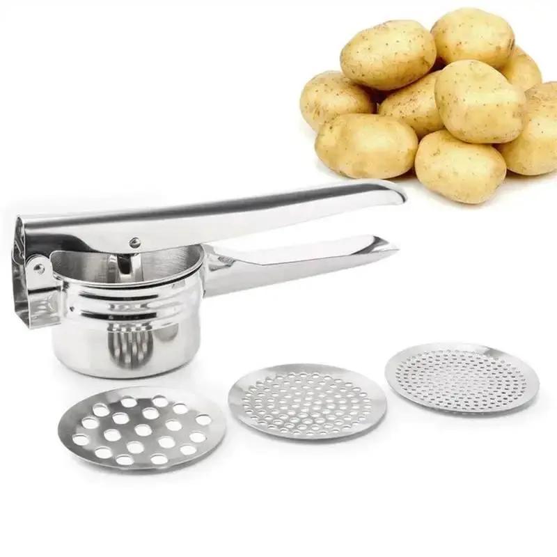 Stainless SteelPotato Machine for Potatos Fruit Vegetable Juicer PresserPotato Mashers Ricers Kitchen Cooking Tools Kitchengadg