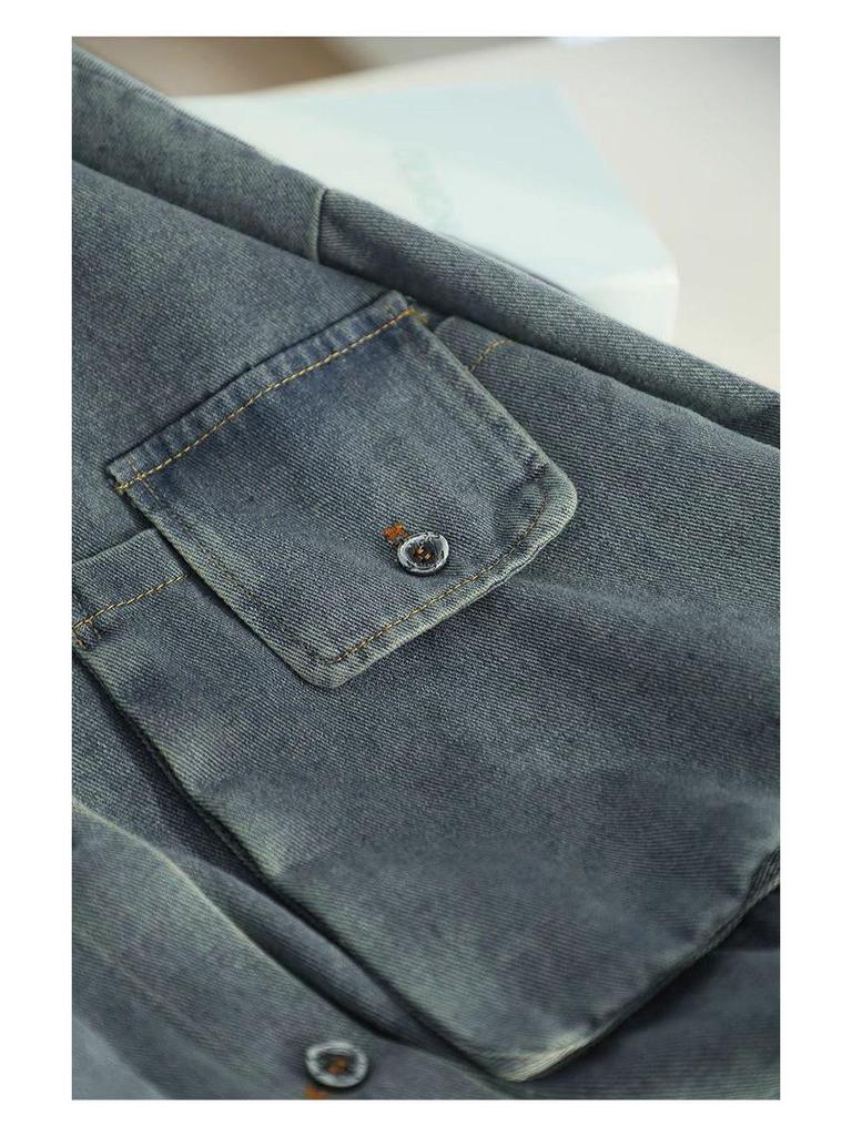 Plus Size Denim Jacket for Women: Casual Loose-Fit Slimming Retro Long Sleeve Top