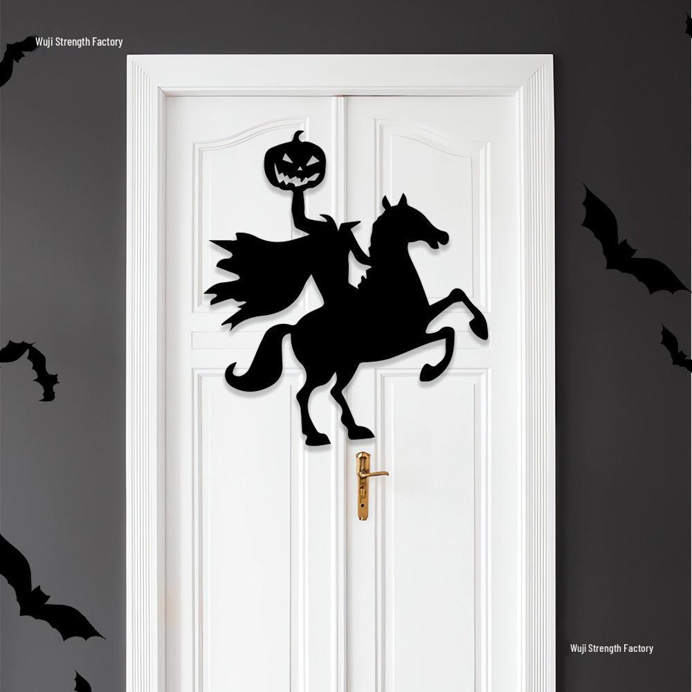 Halloween Door & Wall Stickers: Skeleton, Pumpkin, Ghost Designs