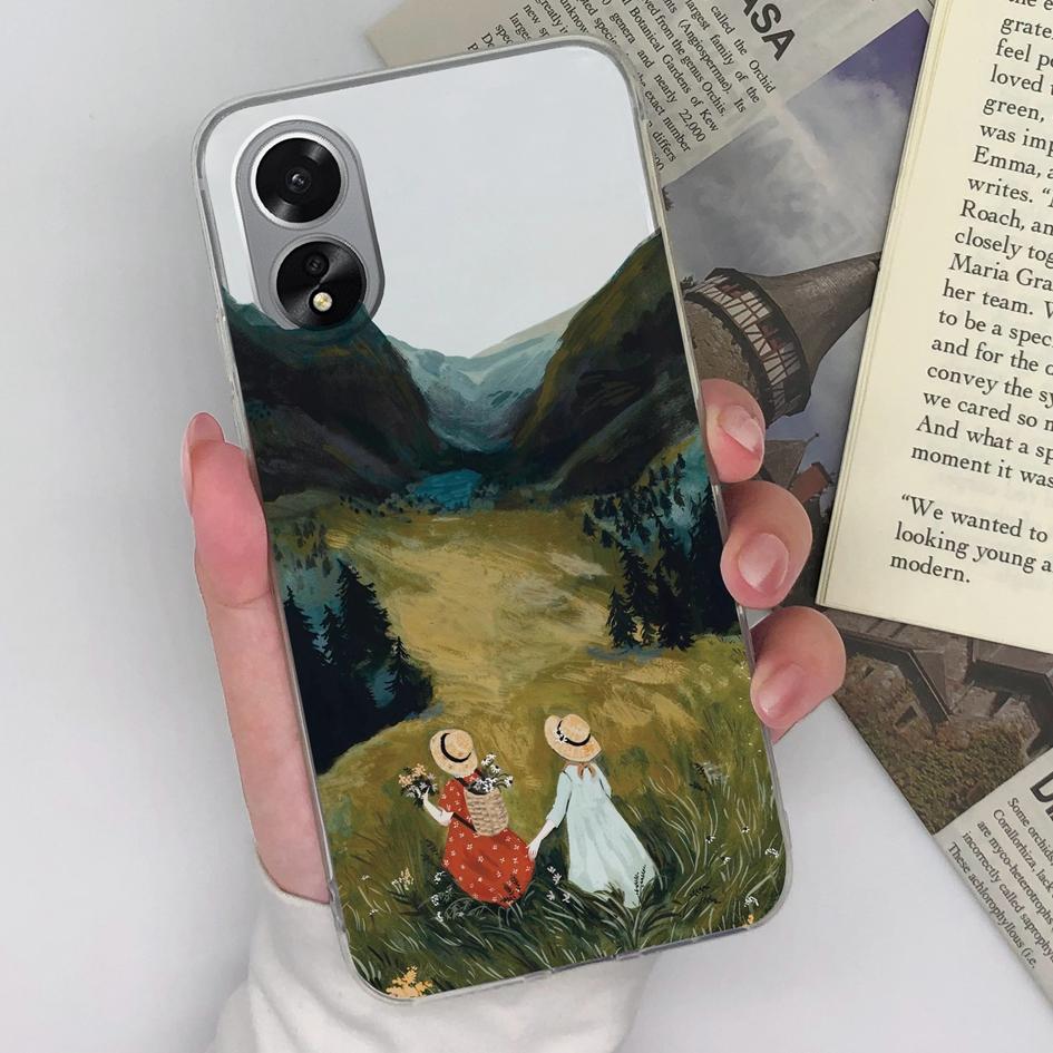 Phone Case For OPPO Reno10 Realme C53 Narzo N53 A38 A79 A98 Cover Fashion Boy Girl Phone Bag Soft Silicone Shockproof Matte Transparent For OPPO Shell