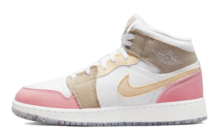 Jordan 1 Mid SE Pastel Vivid Green Grind GS DJ0338-100 38.5