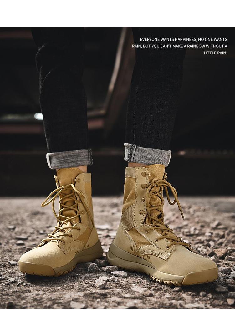 2024 Autumn Plus Size Outdoor High-Top Hiking Boots - Genuine Leather for Men & Women