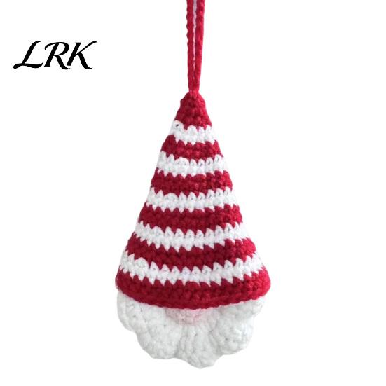 Woolen Hanging Holiday Gifts Hand Crochet Christmas Gnome Ornaments, Knitted Faceless Decorations, Handcrafted Party Supplies Yarn Elf Pendants